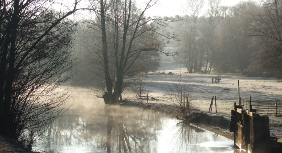 Winter charm...steaming water